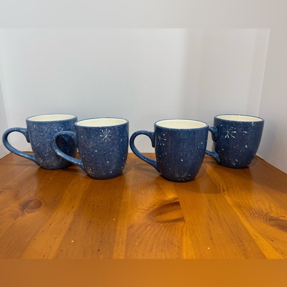 Cottagecore vintage snowman mugs lot of 4 - Picture 3 of 4